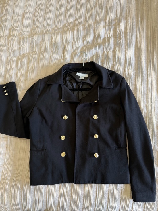 Jackets & Blazers - Black Double-Breasted Men’s Peacoat Jacket